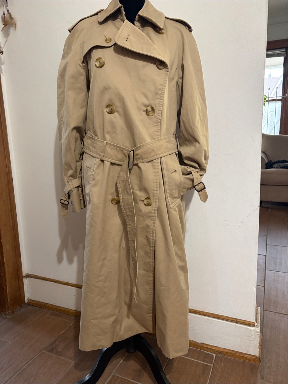 Burberry Beige Double-Breasted Trench Coat with Belt and detachable liner  38sz